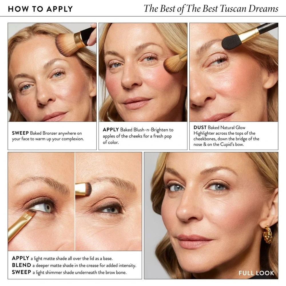 Laura Geller Tuscan Dreams 6 Eyeshadow Palette with Bronzer Blush & Highlighter - Picture 7 of 7